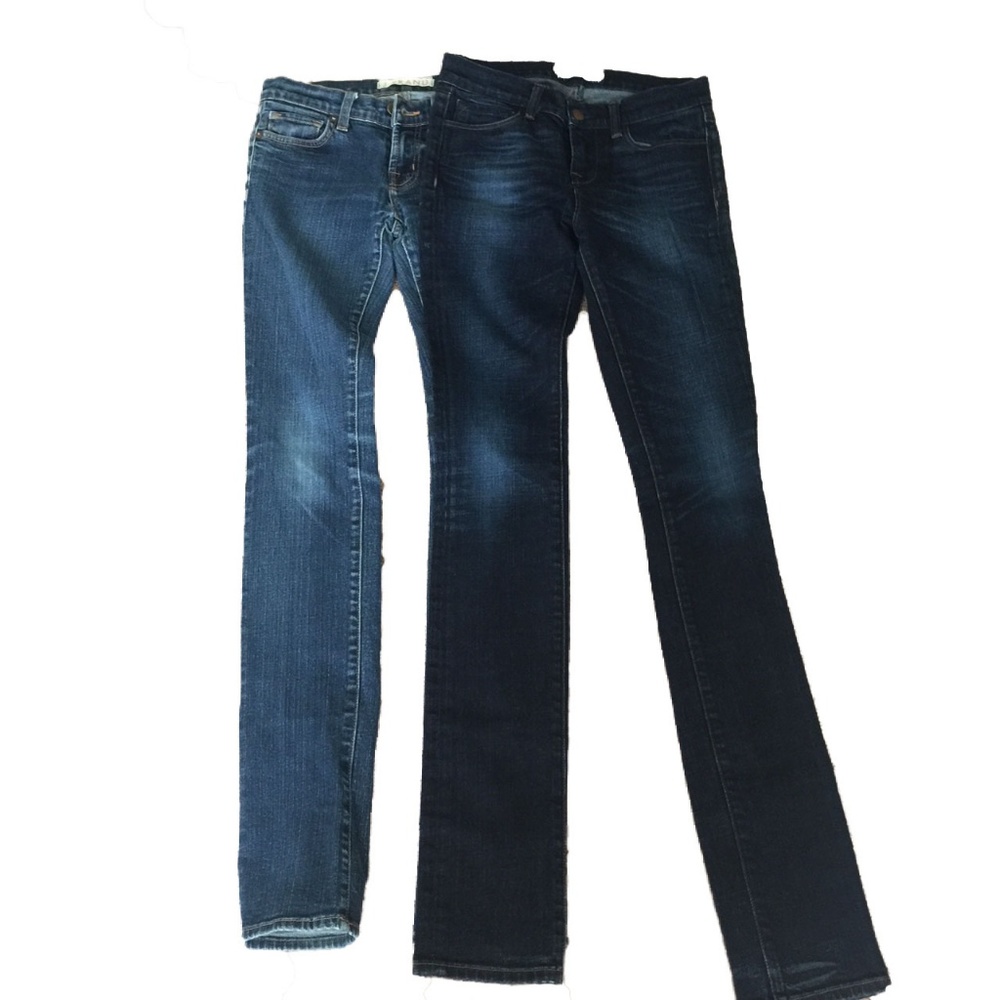 J Brand Women's Skinny Jeans - Light Blue and Dark Blue